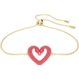 Swarovski Una Heart Bracelet Small - Gold/Red