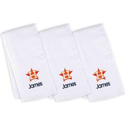 Chad & Jake Infant White Houston Astros Personalized Burp Cloth