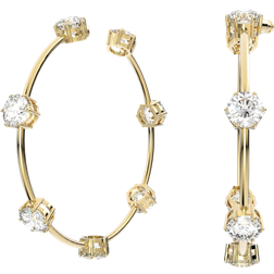 Swarovski Constella Hoop Earrings - Gold/Transparent