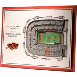 YouTheFan Oklahoma State Cowboys 5-Layer StadiumViews 3D Wall Art