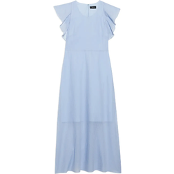 Theory Ruffle Sleeve Dress - Baby Blue