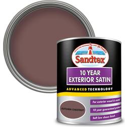 Sandtex Exterior 10 Year Satin Paint Autumn Chestnut 750ml