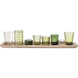 Bloomingville Tray and candlestizers Paulownia Wood green Green/Green Serving Tray