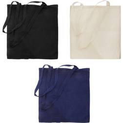 Shugon Guildford Cotton Shopper/Tote Shoulder Bag 15 Litres (Pack of 2) (One Size) (Black)