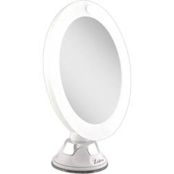 Zadro Z'Swivel LED Lighted Power Suction Mirror White Finish 10x Magnification