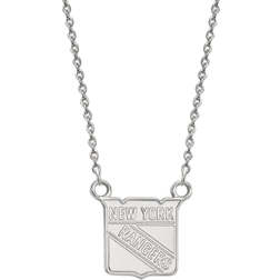 LogoArt New York Rangers Small Pendant Necklace - Silver