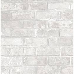 Fine Decor Loft Brick Wallpaper, White