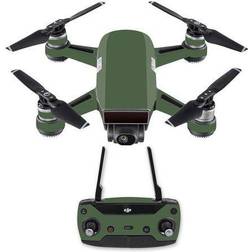 MightySkins DJSPCMB-Solid Olive Skin Decal for DJI Spark Mini Drone Combo Sticker Solid Olive