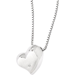 White Ice Primal Heart Necklace - Silver/Diamond