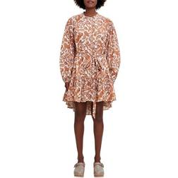 Maje Paisley Print Dress - Orange