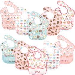 Hudson Waterproof Polyester Bibs 10-pack Sweetest Cupcake Beginner