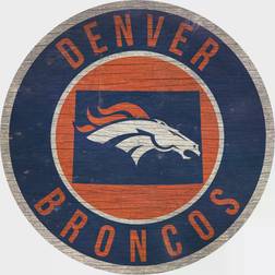 Fan Creations Denver Broncos State Circle Sign Board