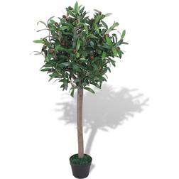 vidaXL Artificial Bay Tree Plant with Pot 120 cm Green Artificial Plant