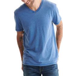 Lucky Brand Venice Burnout V-Neck T-shirt - Monaco Blue