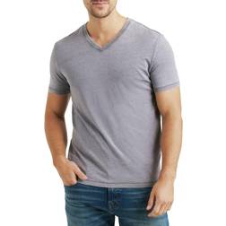 Lucky Brand Venice Burnout V-Neck T-shirt - Frost Gray