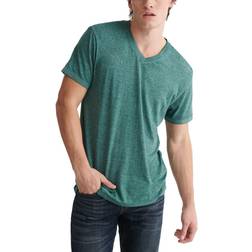 Lucky Brand Venice Burnout V-Neck T-shirt - June Bug