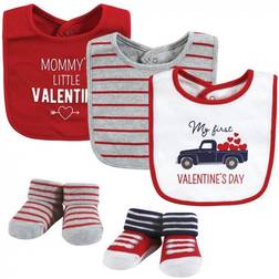 Hudson Cotton Bib and Sock Set 5-pack Valentine Truck