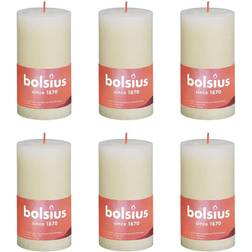 Bolsius Rustic Pillar Shine 4 pcs 130x68 mm Soft Pearl Candle