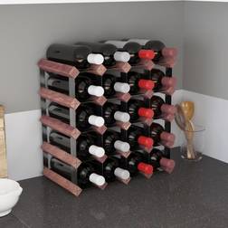 vidaXL for 20 Bottles Brown Solid Wood Pine Wine Rack