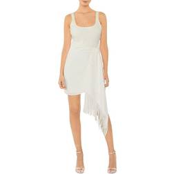 Likely Freya Draped Fringe Mini Dress - White