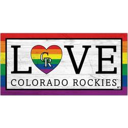 Fan Creations Colorado Rockies LGBTQ Love Sign Board