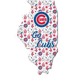Fan Creations Chicago Cubs Floral State Sign