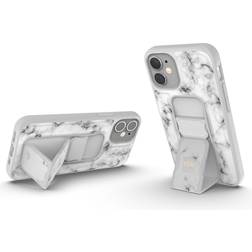 CLCKR Marble Stand & Grip Cover (iPhone 12/12 Pro) Hvid