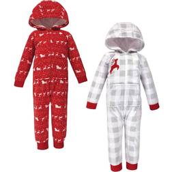 Hudson Fleece Jumpsuits 2-pack - Santa's Sleigh (11156565)