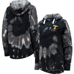 Colosseum Women's Black Tennessee Volunteers Slow Ride Spiral Tie-Dye Oversized Pullover Hoodie