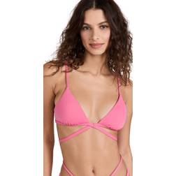 Jonathan Simkhai Harlen Bikini Top Flamingo