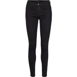 Pieces Sage shaping mid rise skinny jeans in