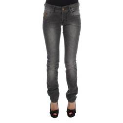 John Galliano Women's Cotton Blend Slim Fit Stretch Jeans Gray SIG30178