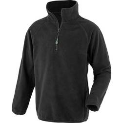 Result Genuine Recycled Childrens/Kids Micro Zip Neck Fleece (8-10 Years) (Black)