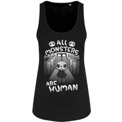 Mio Moon Womens/Ladies All Monsters Are Human Tank Top - Black/White