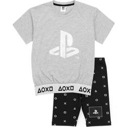 Playstation Girls Short Pyjama Set (7-8 Years) (Grey/Black)