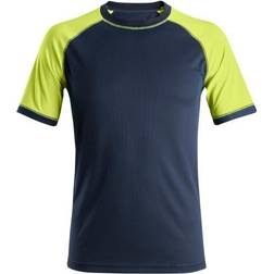 Snickers Workwear T-shirt - Navy/Neon Yellow