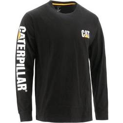 Cat Trademark Banner Long Sleeve Tee,Black