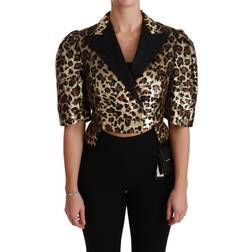 Dolce & Gabbana Women's Leopard Sequined Jacket JKT2564 IT46