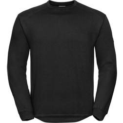 Russell Athletic Workwear Mens Crew Neck Set In Sweatshirt Top (Black)