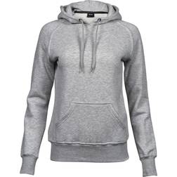 Tee Jays Womens/Ladies Raglan Hooded Sweatshirt (Black) Also in: XL, XXL