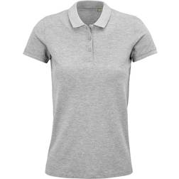 SOLS Womens/Ladies Planet Marl Pique Organic Polo Shirt (Grey)