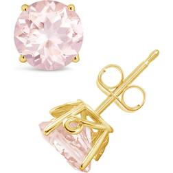 Stud Earrings - Gold/Morganite