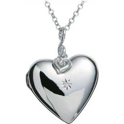 Hot Diamonds Starry Heart Pendant - Silver/Diamond