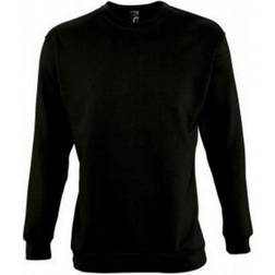 SOLS Mens Supreme Plain Cotton Rich Sweatshirt (Black)