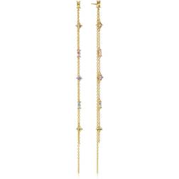 Sif Jakobs Princess Double Chain Earrings - Gold/Multicolour