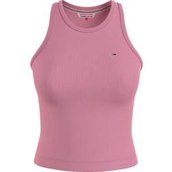 Tommy Hilfiger Jeans Rib Sleeveless T-shirt - Fresh Pink