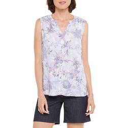 NYDJ Sleeveless Pleat Back Blouse - Juliette Flowers