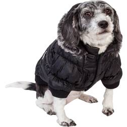 Petlife Classic Metallic Fashion 3M Insulated Dog Coat Parka w/ Removable Hood Small