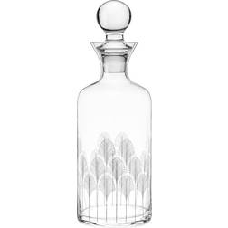 Viski Whiskey Lead-Free Crystal Liquor Carafe, Set of 1, 44 oz, Deco Liqour Decanter Wine Carafe