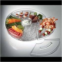 Prodyne Acrylic Tray Appetizers On Ice with Lids Keeps AB5L Ice Cube Tray